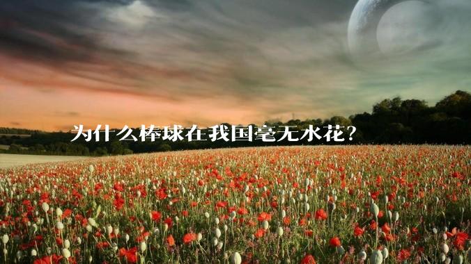 为什么棒球在我国毫无水花？