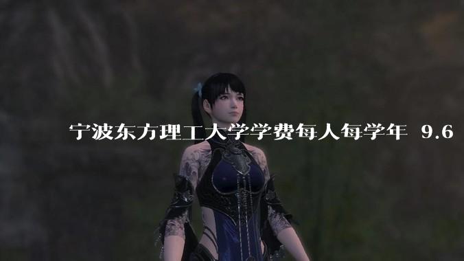 宁波东方理工大学学费每人每学年 9.6 万，为什么会这么贵？
